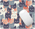 Square Mouse Pad with Stitched Edge, Premium Mousepad Washable Cloth. Computer Mouse Pad with Non-Slip Rubber Base, Mouse Pads for Computers Laptop Mouse 9.25x7.75x0.12 inch-Round Face Cat by FROGIGO