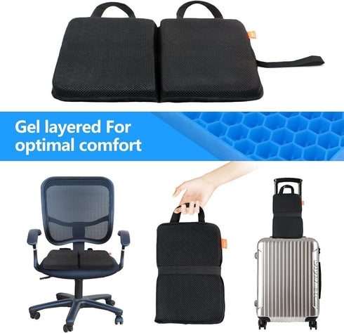 Comfortable Foldable Travel Seat Cushion for Airplane & Office