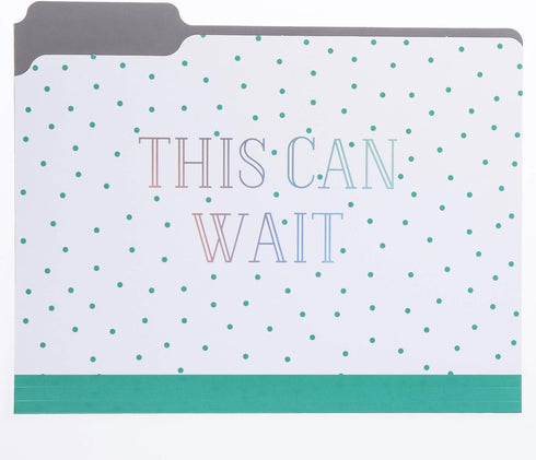 Graphique Green Dots File Folder Set – 11.75" x 9.5", 9 Folders with 3 Unique Designs