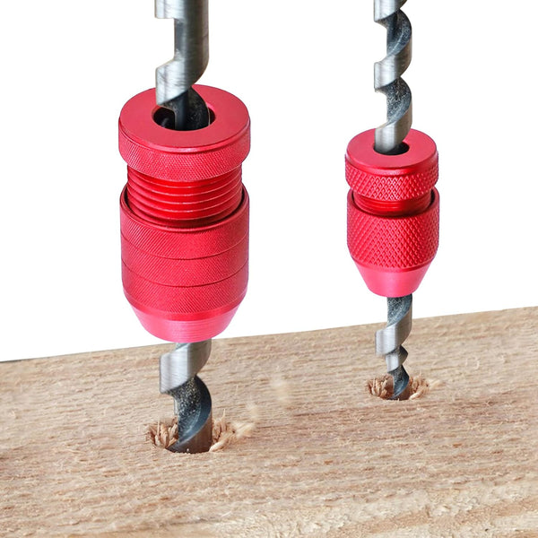 Ruitool Drill Depth Stop for Drill Bits, Adjustable Drill Stop Collar Set for Woodworking Tools, 2 Pcs