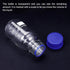 PATIKIL 250mL Round Graduated Glass Reagent Media Bottle with Blue Screw Cap for Chemistry Lab