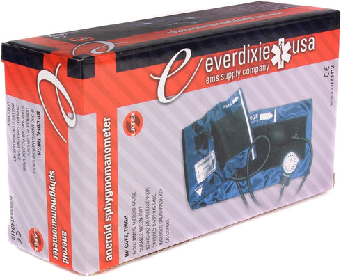 Dixie EMS Aneroid Sphygmomanometer - Blood Pressure Cuff, Thigh Size