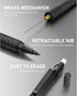 Nicpro 0.5 mm Mechanical Pencils Set with Case, 3 Metal Artist Pencils, 480PCS HB Lead Refills, 3 Erasers, Black
