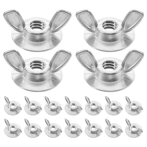 MUCKLILY 20pcs Stainless Steel Wingnut for Hurricane Shutters Quick Release Design with Hand