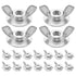 MUCKLILY 20pcs Stainless Steel Wingnut for Hurricane Shutters Quick Release Design with Hand