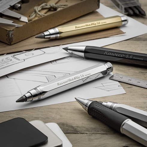 Kaweco SKETCH UP Clutch Pencil - 5.6 mm 5B Black Mechanical Pencil with Lead Refill, 10.5 cm