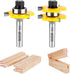 KOWOOD Tongue and Groove Set of 2 Pieces 1/2 Inch Shank Router