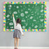 Spring Flower Bulletin Board Border, 65.6 Feet, Scalloped Trim, Springtime Decor for Classroom, Home Office, Chalkboard