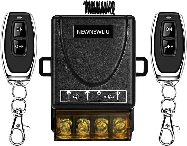 12 Volt Remote Switch Wireless, DC12V/24V/48V/72V/30A Relay with 328FT Long Range for DC Motors and Fans