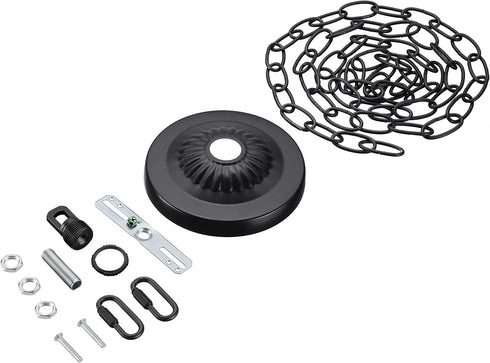 Aspen Creative 21519-11, Transitional Chandelier & Light Fixture Canopy Kit w/Collar Loop & 6
