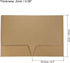PATIKIL Two-Pocket Folders, 3 Pack A4 Letter Files, Portfolio Storage Organizer Folder for Office, Business, Brown
