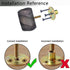 2 Inch Set 4 M8 Maricome Bun Feet for Furniture of Predrilled Bolt Antique Round Replacement Legs for Sofa Couch