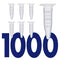 0.5mL Microcentrifuge Tubes with Snap Cap, 1000/Pack, Clear Graduation, Polypropylene Lab Tubes
