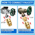3/4" 1-1/16" 3/4" 1-1/16'' 3/4" Boltigen Self Draining Vacuum Breaker, No Lead Brass GHT Hose Bib Backflow Preventer
