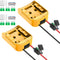 2 Packs Power Wheels Adapter for Dewalt 20V Battery Converter Kit with Fuse, Switch, Wire Terminals, 12AWG