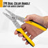 KATA 8 Inch Wire Cutter and Stripper, Cutting for 10-20 AWG Solid Wire, TPR Material Dual Color Handle, Yellow