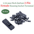 50 Sets Dupont 2.54 mm Pitch 2-Pin Female Adapter Cable Connector Accessories, 150 Pieces Crimp Pins Kit
