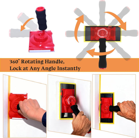 360 10 Lines,7 Inch Set Paint Edger Tool - Rotation Handle for High Ceilings & Corners, PCS Paint Edger Kit