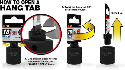 Performance Tool W34827 3/4-Inch Drive 12-Point Standard Socket - 27mm