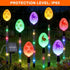Quivorant 8 IP65 PCS Solar Easter Eggs Stake Lights, Waterproof Multicolor Outdoor Easter Pathway Lights Auto On/Off