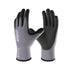 COOLJOB 6 Pairs Nitrile Rubber Coated Nylon Safety Work Gloves, Dotted for Non-Slip Grip, Large Pack for Warehouse and
