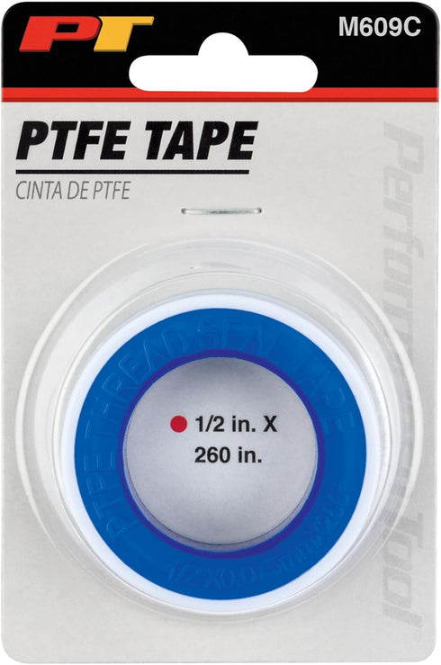 Performance Tool M609C 1/2-Inch x 260-Inch PTFE Thread Seal Tape for Plumbing and Air Lines