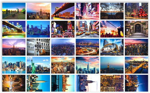 Xtin 30 pcs Travel Vintage Postcards, Landscape Photos Art Print Postcard Set for Kids with Mailing Side