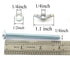 5 Sets Screw Bolts with Wing Nut, Zinc Plated Carbon Steel Mounting Hardware Fitting Fastenings for 1/4"-20