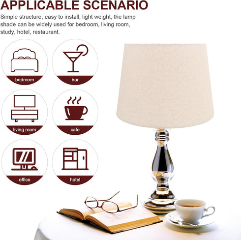 Outanaya Adjustable Lamp Shade for Floor and Pendant Lamps Decorative Linen Cover with Minimalist Style Lightweight