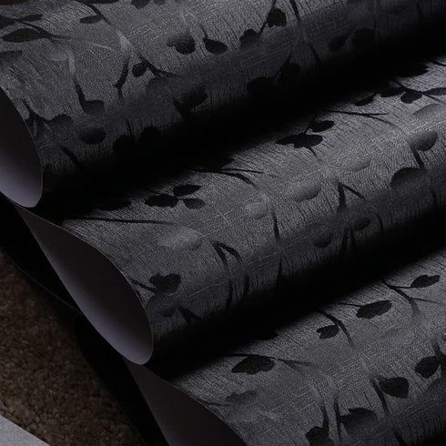 Black Branch Peel and Stick Vinyl Film, Removable DIY Decorative Contact Paper for Cabinets, Countertop Shelf Liner