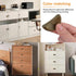 4PCS MOROBOR Half Moon Drawer Handles, Wooden Decorative Furniture Knobs Walnut Wardrobe Drawer Hardware Double Hole