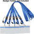 YOUOWO 5 Pack Neck Lanyards, Quick Release Blue Lanyard with Clip for ID Badge Holder, Keys, Office, Cell Phones