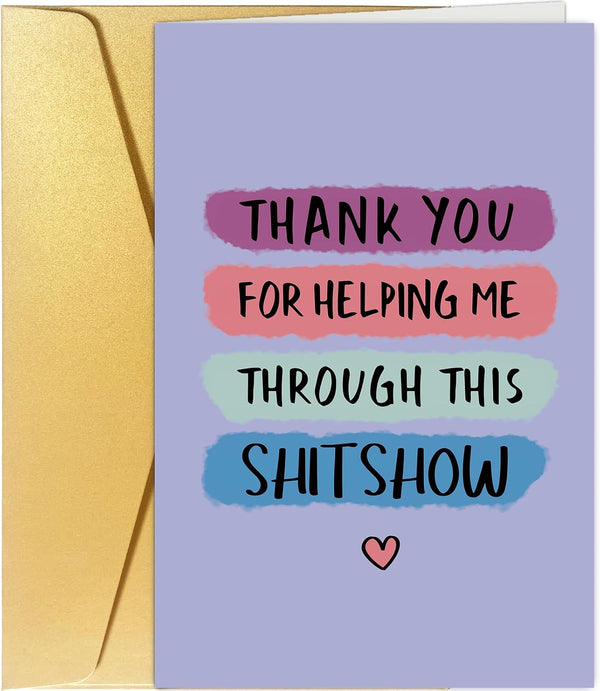 Spercy Funny Thank You Card for Women Men, Thank You for Supporting Me