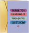 Spercy Funny Thank You Card for Women Men, Thank You for Supporting Me