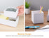 Bostitch Office Konnect Desk Organizer Accessory Tray & Storage Cup Bundle, Stacks for Desktop Storage, White by Bostitch