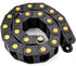 Fielect Drag Chain Cable Carrier, Open Type with End Connectors R55 25X50mm, 1 Meter Plastic for CNC Router Machines