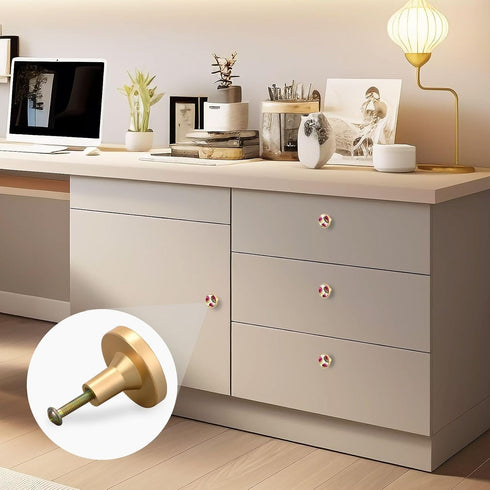 PDZRMY 4 Pack Venus Flytrap Art Cabinet Knobs, Stylish Design Pulls Handle for Drawer Wall Dresser Cupboards