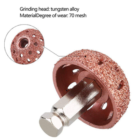 2PCS Tungsten Steel Grinding Head, Tire Buffing Wheel, 70 Coarse Grit