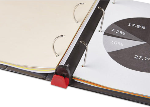 Universal UNV30751 3 in. Capacity Deluxe Easy-to-Open D-Ring View Binder - Black, 11 in. x 8.5 in.