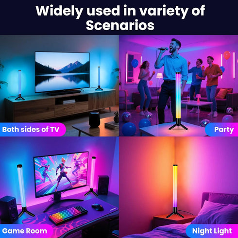 360 TJOY Smart Light Bars, RGB Game Lights on Desk, TV Backlight with Music Sync, USB Powered LED Light Bar, Mood