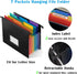 TRANBO 2-in-1 Expanding Hanging File Folders, 7 Pockets, Extra Capacity Accordion Organizer, Letter Size - 6 Pack
