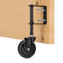 4" Heavy Duty Spring Loaded Gate Caster Wheel with Side Brake, Drag Gate Wheels with 360° Swivel, 330 Lbs Capacity,