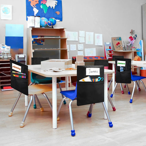 6 20"x17", k-2, PCS Chair Pockets for Classroom Seat Sacks for Classroom Chairs Student Chair Pockets with Name Tag