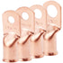 10PCS Heavy Duty Battery Lugs, 2/0AWG 5/16in M8 Ring Terminals, Electrical Battery Crimp Connectors