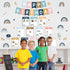Happy Birthday Bulletin Board Decoration, Rainbow Classroom Birthday Cutouts Chart Poster for Wall Decor