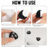 KINYFY 8 Roller,360 Pcs Black Self Adhesive Caster Wheels,Stainless Steel Universal Wheel Degree Rotation Sticky Pulley