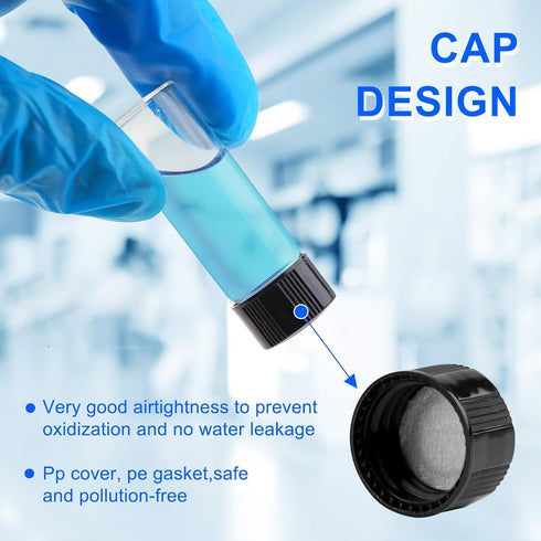 10PCS 4ml Clear Glass Vials with Screw Caps and PE pad, Leak-Proof Liquid Storage Empty Vials with Droppers