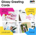 5.5x8.5 4.25 5.5 (50 PPD Greeting Card Paper, Printable Greeting Cards With Envelopes for Inkjet Printer, Blank Half