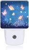 Uiaoiais Night Light Plug into Wall Glowing Butterflies Flying in Garden with Dusk