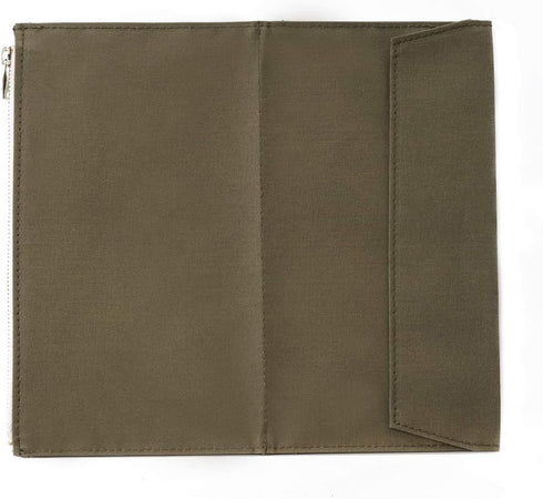 Moterm Canvas Zipper Pocket for Travelers Notebook, 1 Insert Pouch Refill for Standard Size Paper Card Holder